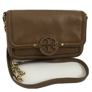 Tory Burch Handbag Crossbody Leather Camel Small